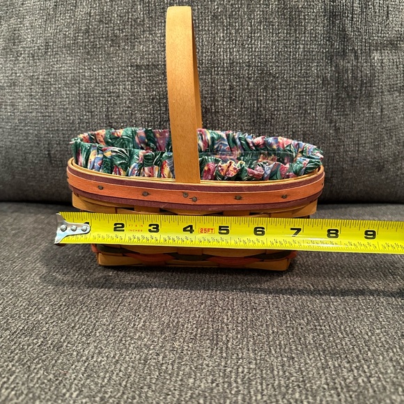 VTG Longaberger 1997 Mini Easter Basket, Liner & Protector - Picture 7 of 8